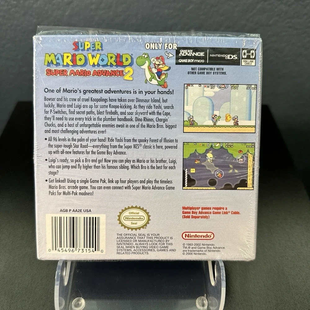 Super Mario World Super Mario Advance 2 (Gameboy Advance GBA) w/Poster CIB VTG